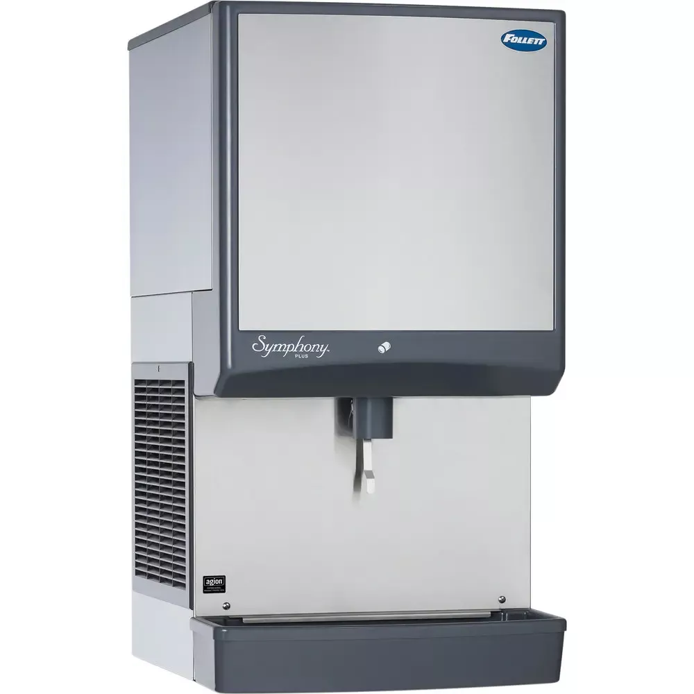 Follett Symphony Plus 25 Series Countertop Ice Dispenser with Lever Dispensing - Water-Cooled
