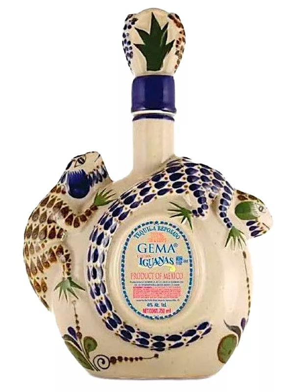 Gema Reposado Iguanas Ceramic Tequila