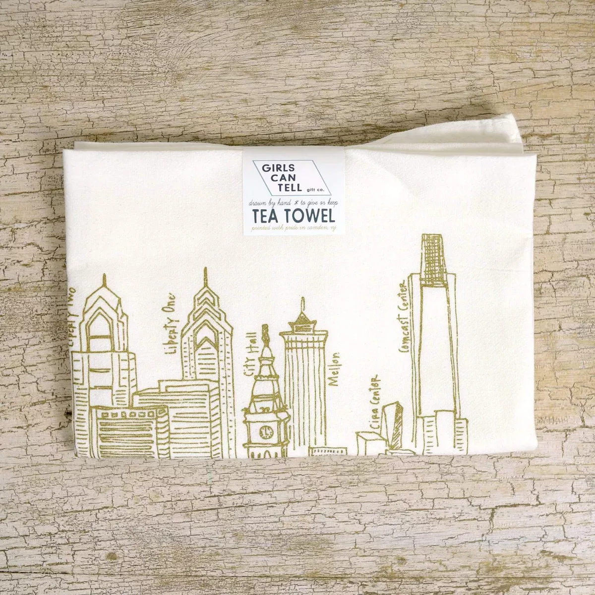 Girls Can Tell Philadelphia Tea Towel