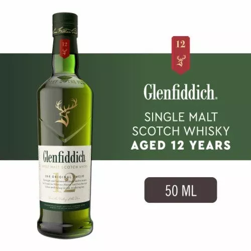 Glenfiddich 12 Year Old Single Malt Scotch Whisky 50ml Miniature