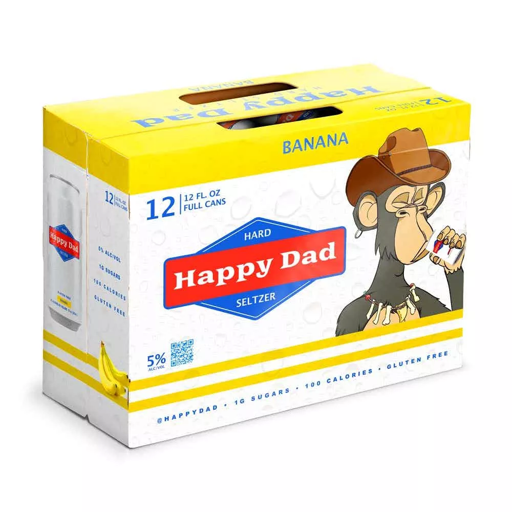 Happy Dad Banana Hard Seltzer Limited Edition 12pk