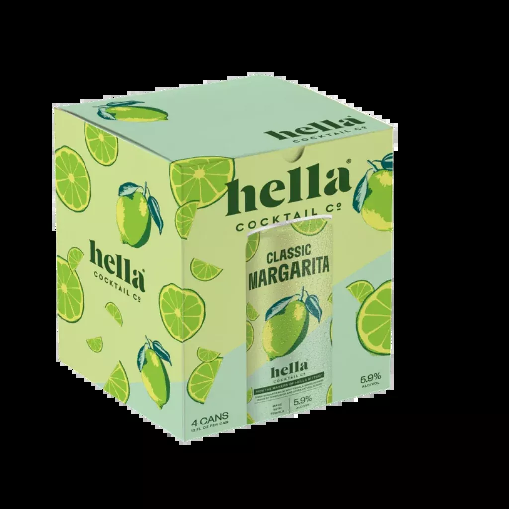 HELLA Classic Margarita 4 Pack | Ready-to-Drink Margarita