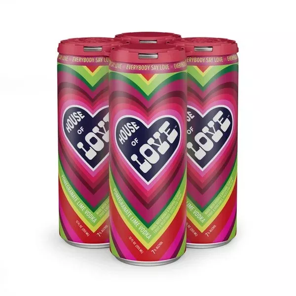 House Of Love Cocktails - Pomegrante Lime Vodka 4 Pack