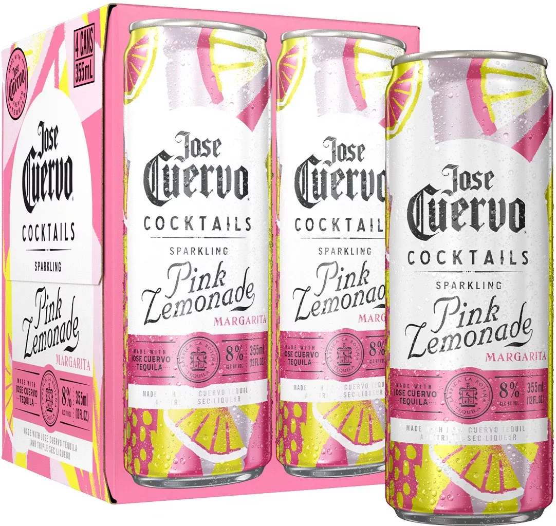 Jose Cuervo Sparkling Margarita Pink Lemonade 4pk 355ml Can