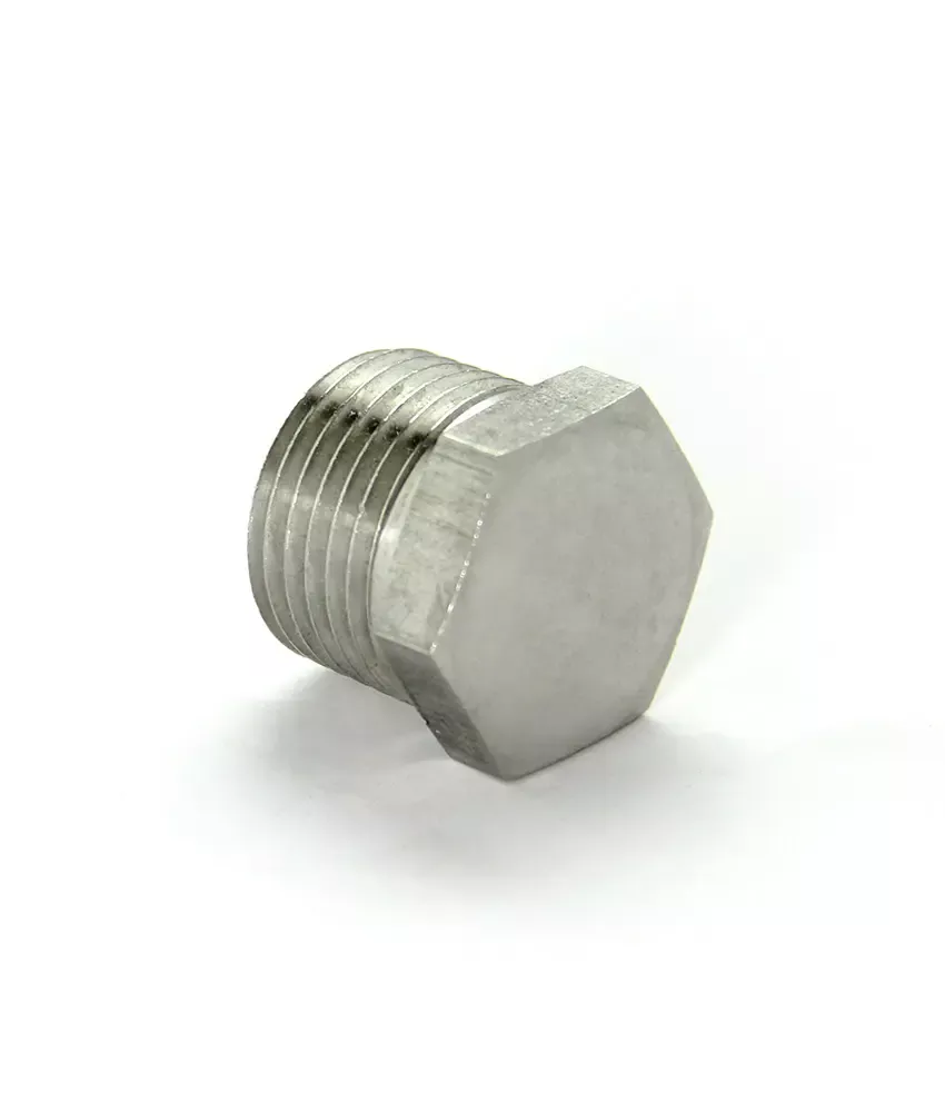 Kegco 1/2" MPT Hex Head Plug - Stainless Steel
