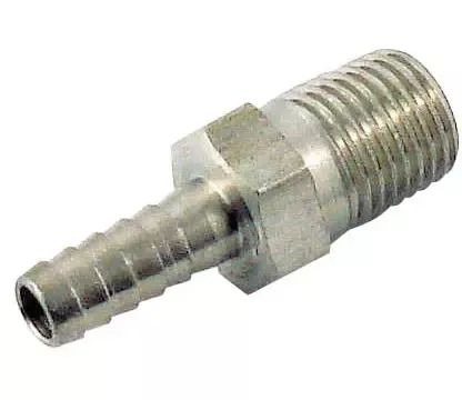 Kegco 1/4" Hose Stem (1/4" barb X 1/4" mpt) Home Brew Fitting