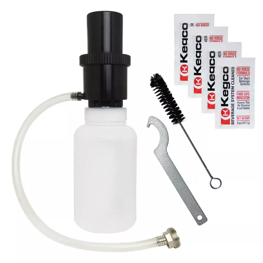 Kegco 1 Qt. Kegerator Cleaning Kit w/No-Rinse Cleaner