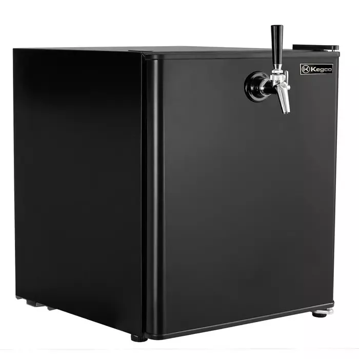Kegco 17" Wide Carbonated Water Single Tap Black Commercial/Residential Mini Kegerator