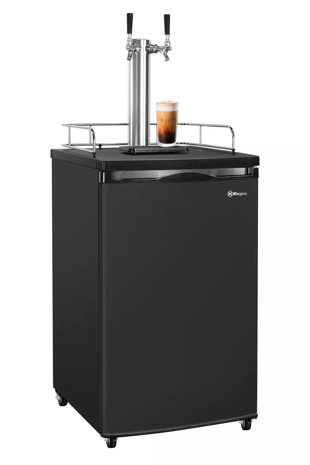 Kegco 20" Wide Cold Brew Coffee Dual Tap Black Kegerator
