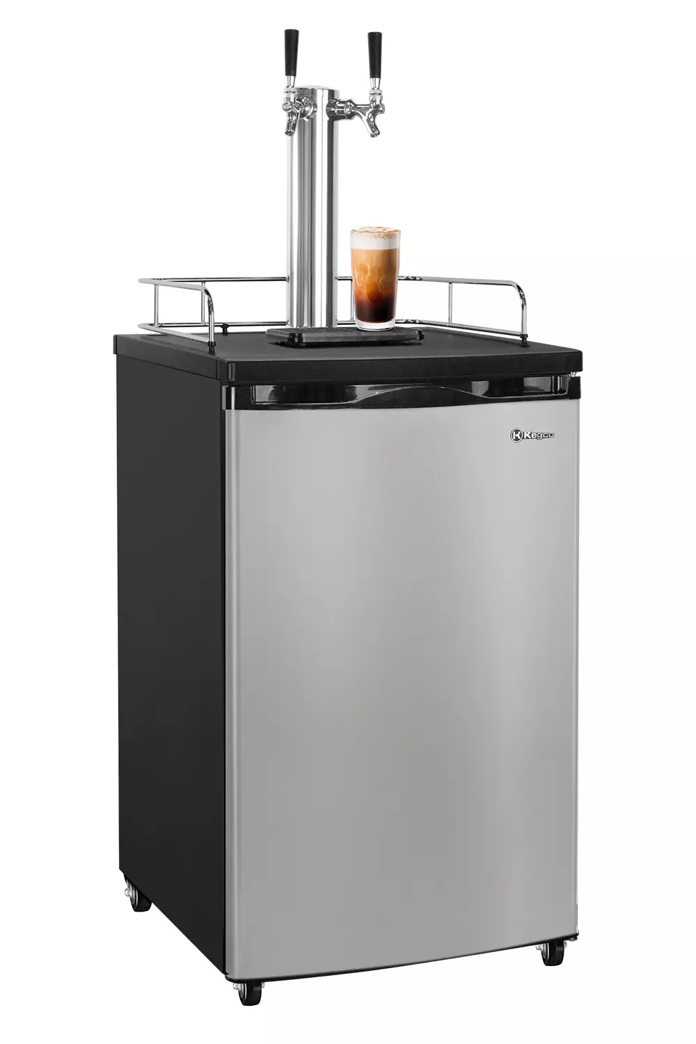 Kegco 20" Wide Cold Brew Coffee Dual Tap Stainless Steel Kegerator