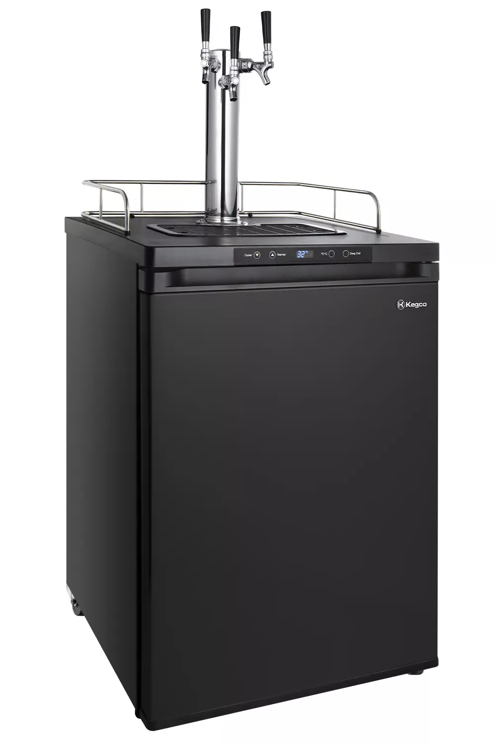 Kegco 24" Wide Homebrew Triple Tap Black Digital Kegerator