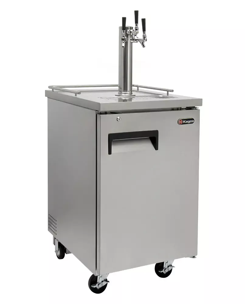 Kegco 24" Wide Kombucha Triple Tap All Stainless Steel Commercial Kegerator