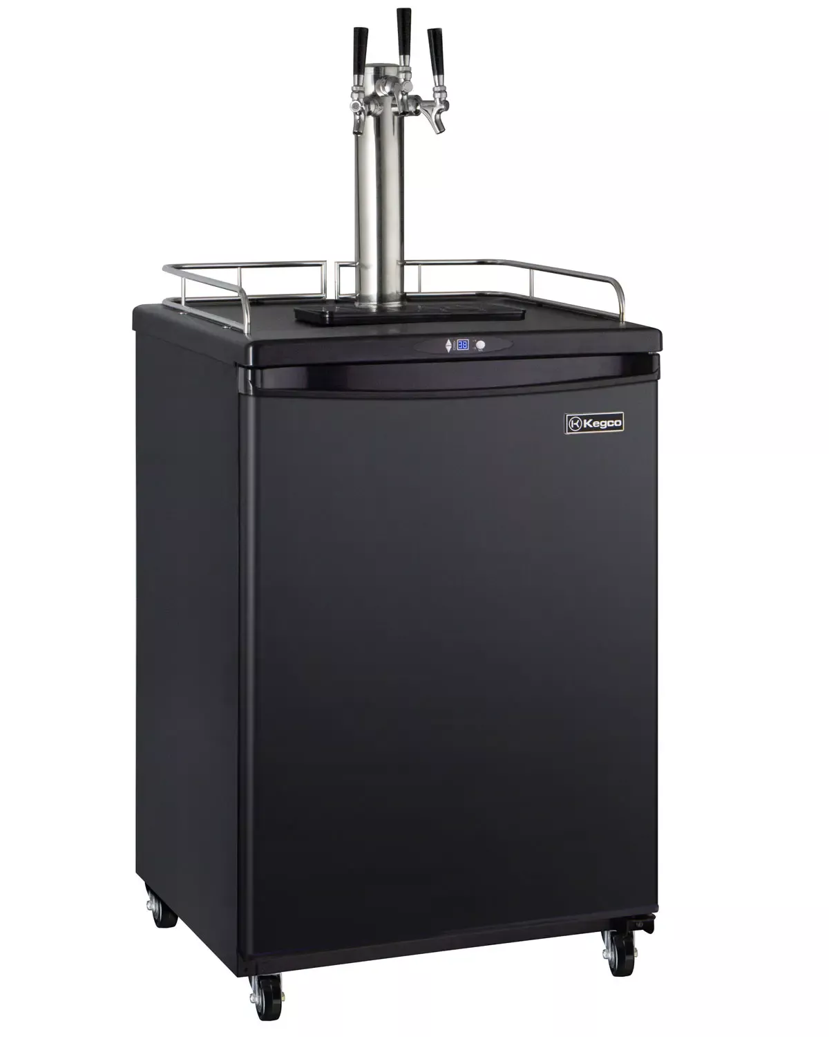 Kegco 24" Wide Kombucha Triple Tap Black Commercial/Residential Kegerator