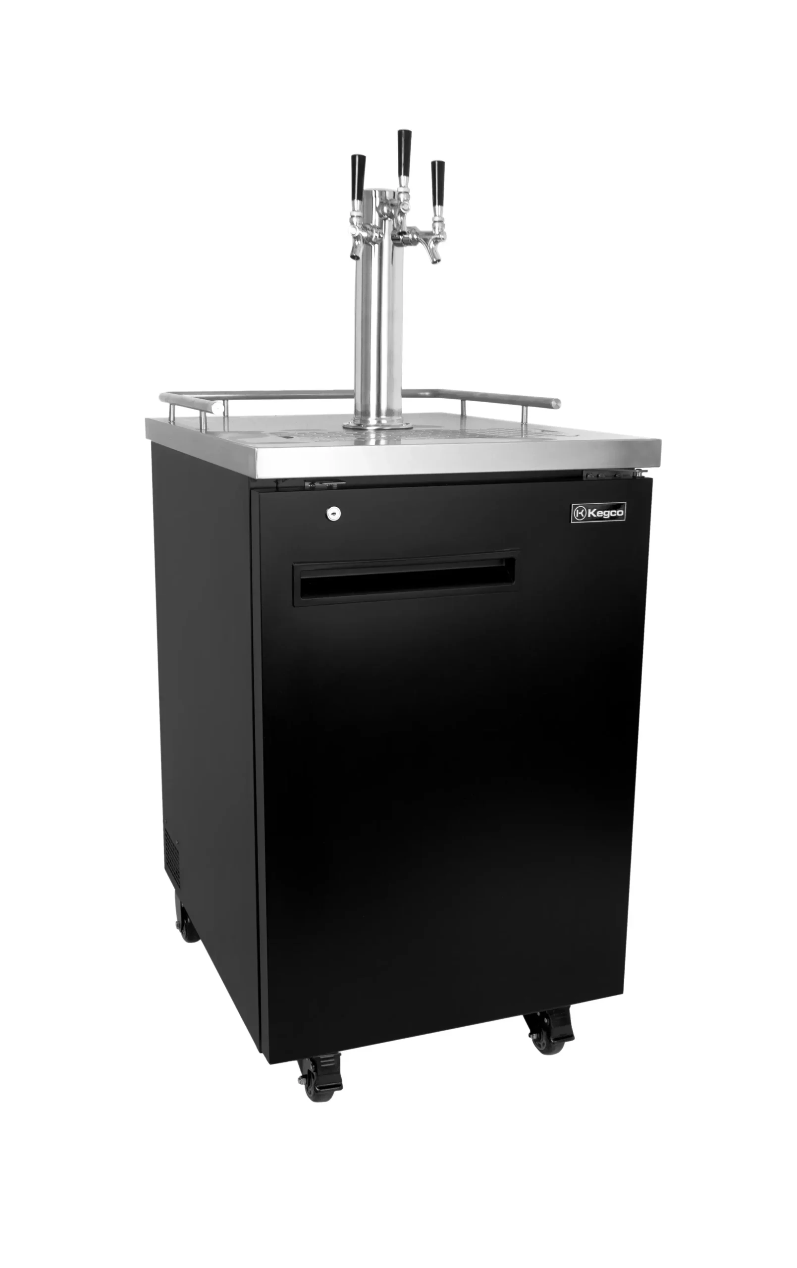 Kegco 24" Wide Kombucha Triple TapBlack Commercial Kegerator