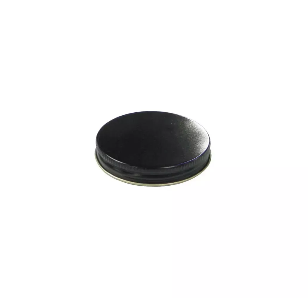 Kegco 33mm Black Metal Screw Cap - Set of 100