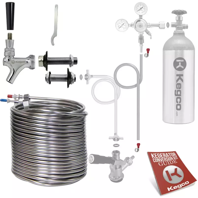 Kegco Build Your Own 120' Coil Jockey Box Conversion Kit - Right Faucet Mount