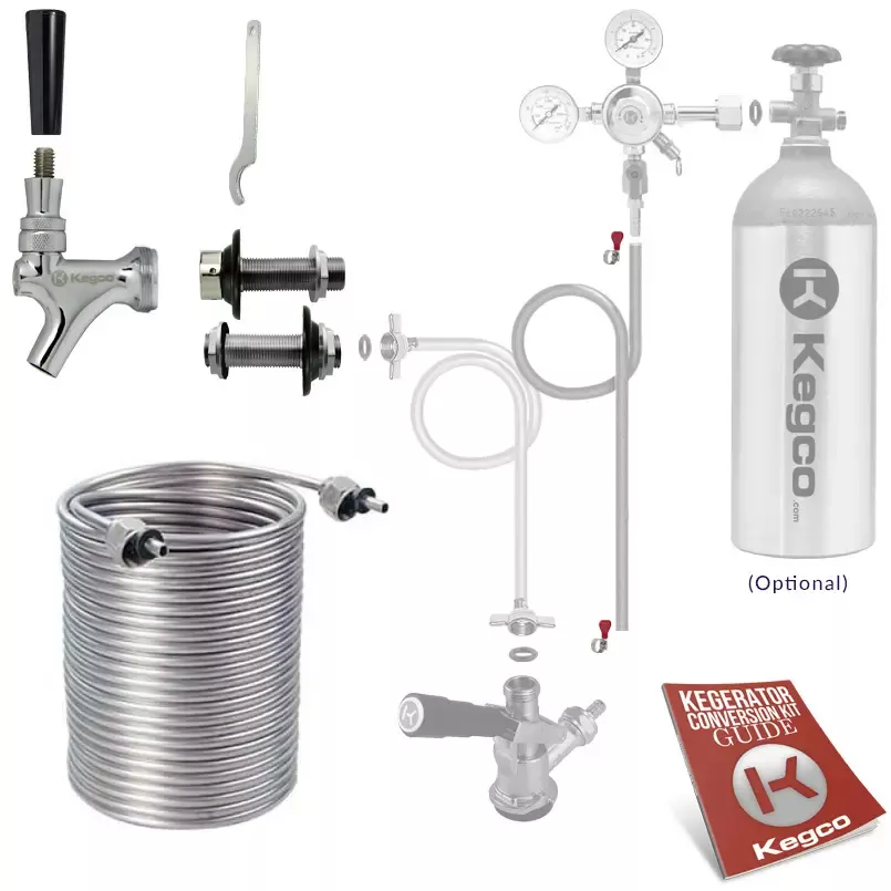 Kegco Build Your Own 70' Jockey Box Coil Tight Wrap Single Faucet For Small Coolers
