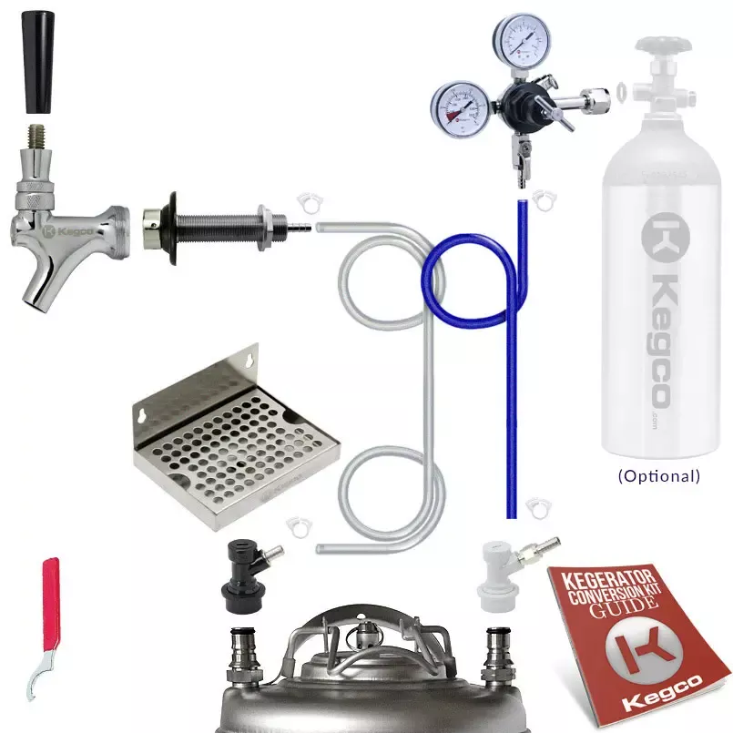 Kegco Deluxe Homebrew DIY Kegerator Refrigerator Conversion Kit