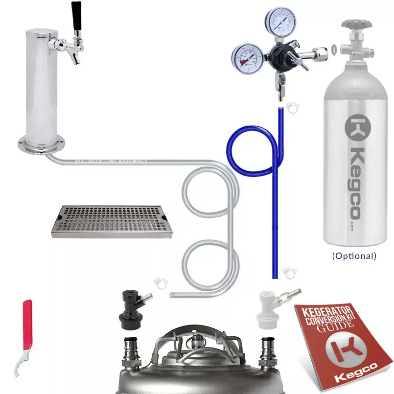 Kegco Deluxe Homebrew Draft Tower DIY Kegerator Conversion Kit