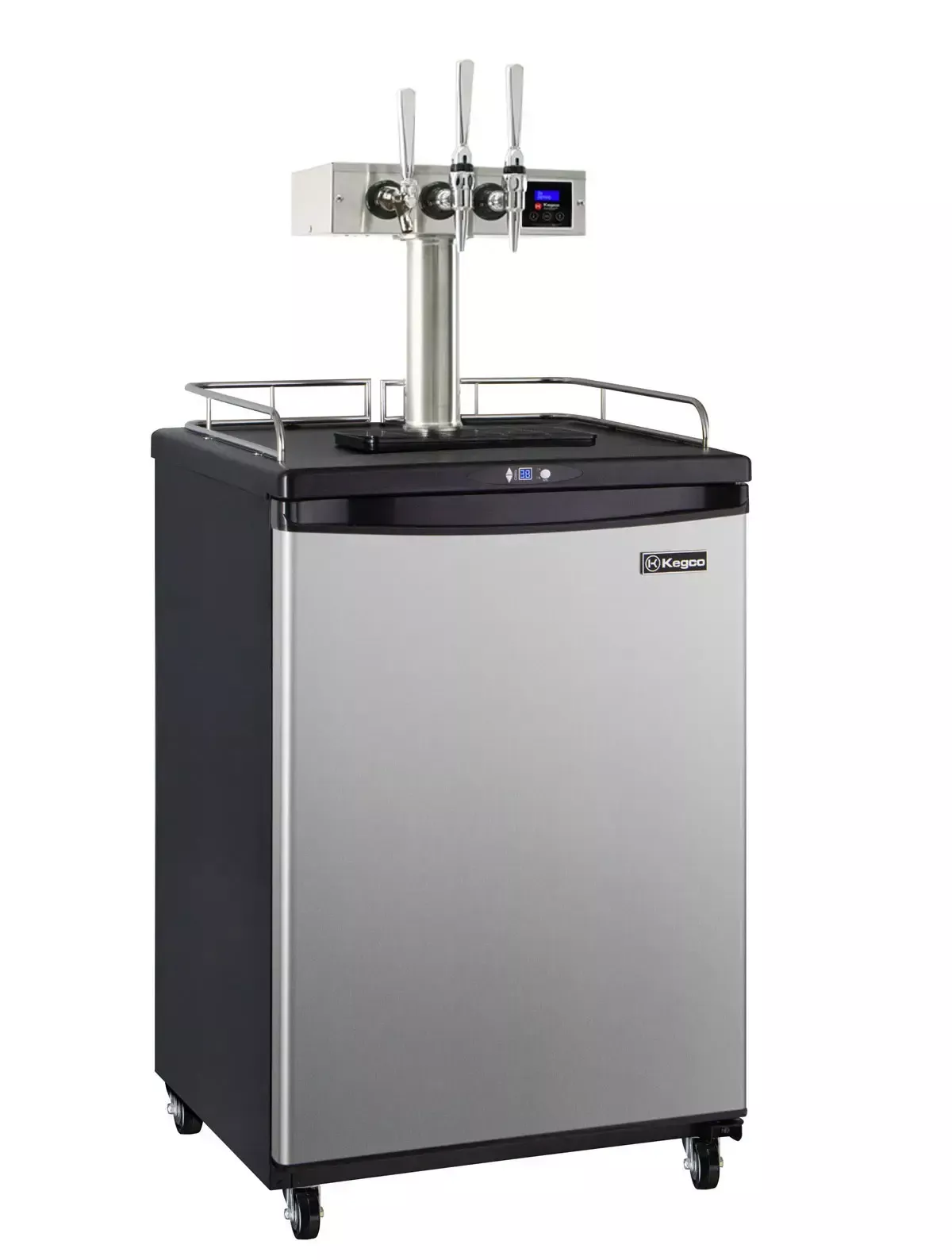 Kegco Hot Draft 24" Wide Dual Tap Stainless Steel Commercial/Residential Digital Hot DraftNitro Cold Brew Coffee Dispenser