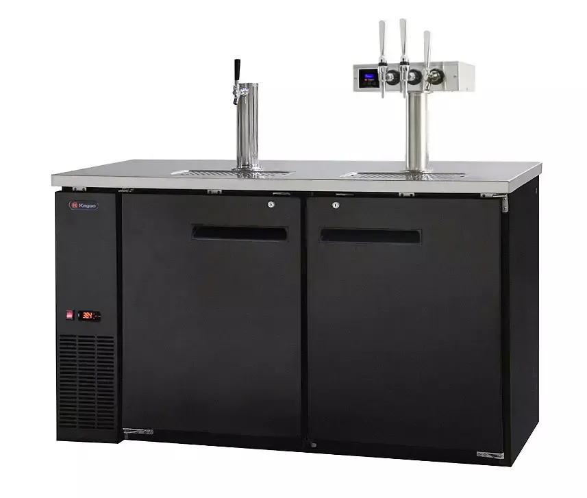 Kegco Hot Draft 61" Wide Black Commercial Hot DraftNitro Cold Brew Coffee Dispenser