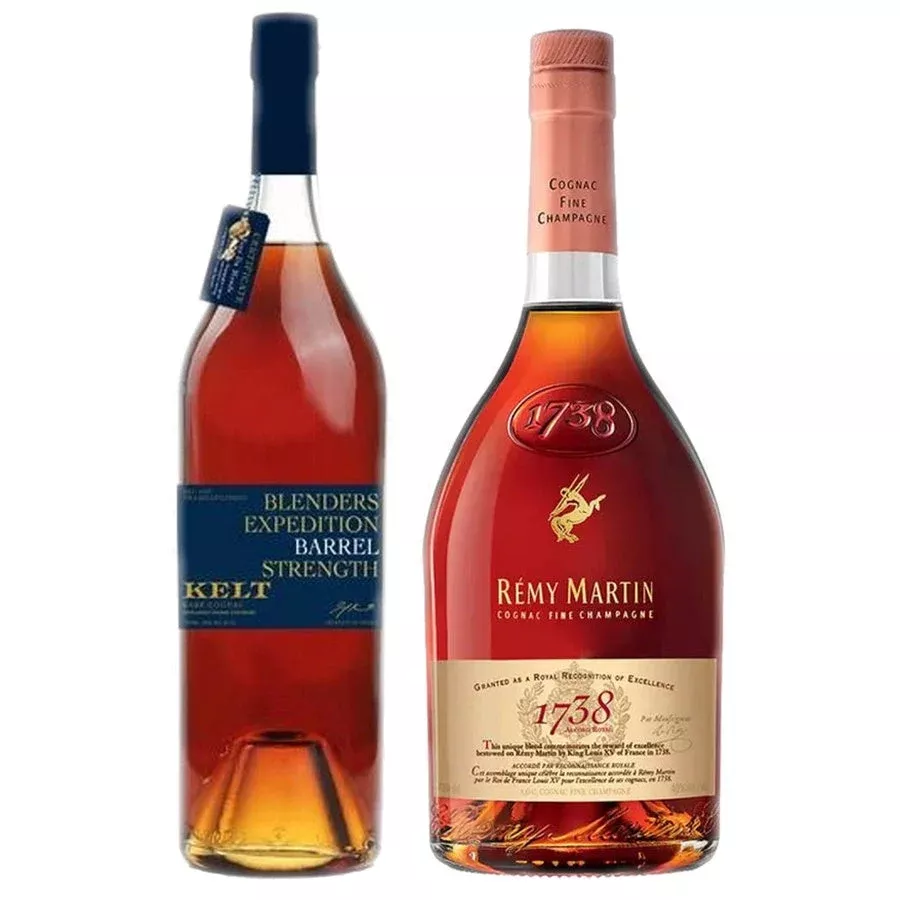 Kelt Tour Monde Cognac Cask Strng & Remy Martin 1738 Accord Royal Cognac Bundle