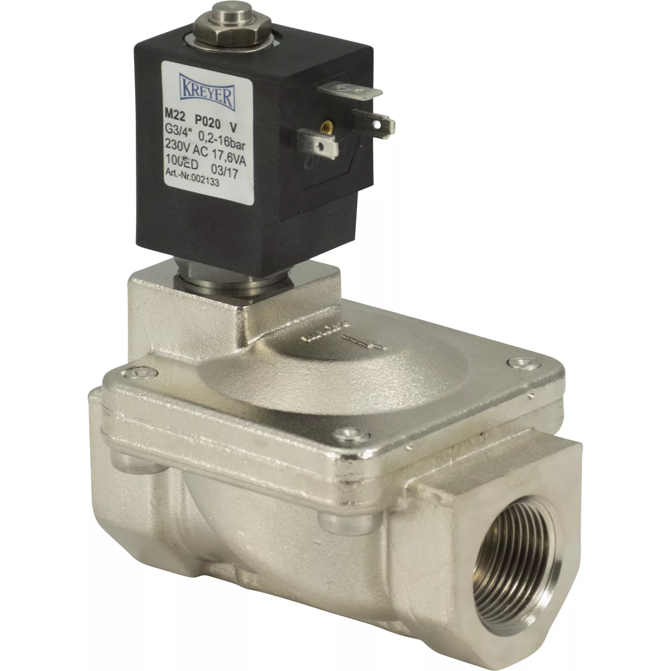 Kreyer Fan Solenoid Valve | 230V | 3 /4