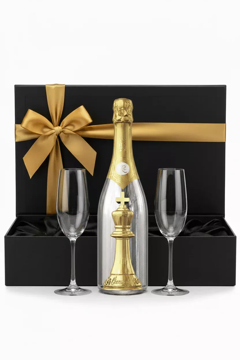 Le Chemin du Roi Brut Gift Set W/ 2 Champagne Flutes