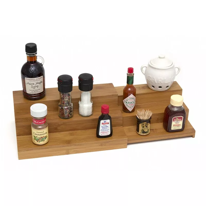 Lipper Bamboo Expandable Step Shelf