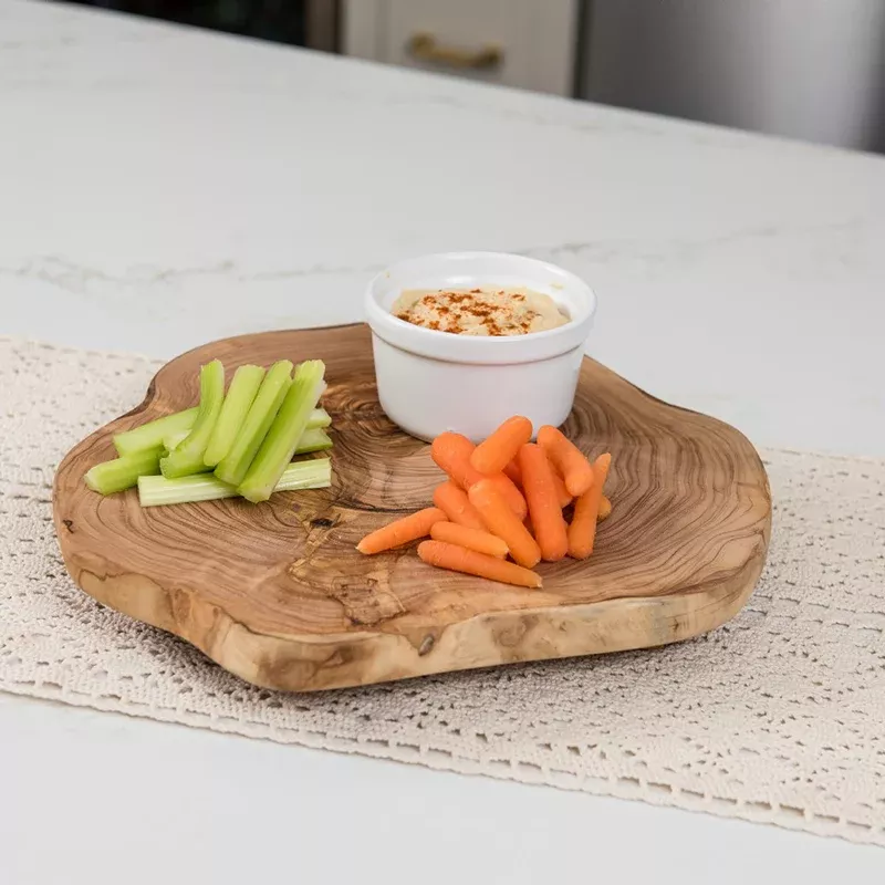 Lipper Olive Wood Footed Server