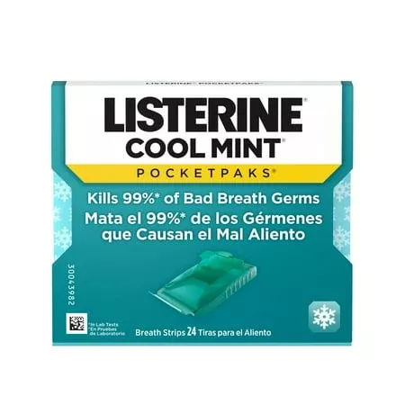Listerine Cool Mint PocketPaks Fresh Breath Strips24-Strip Pack