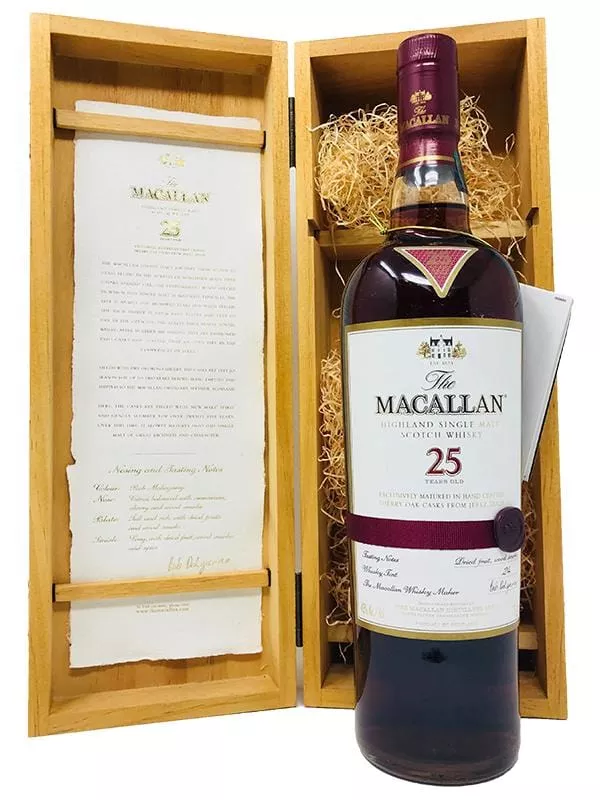 The Macallan Sherry Oak 25 Year Old Scotch Whisky Red Label