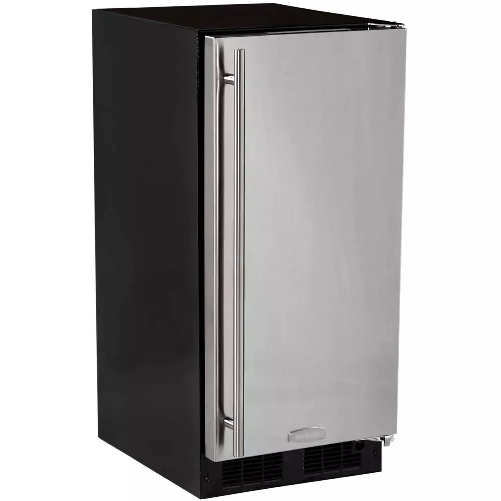 Marvel 15" ADA Clear Ice Machine - Black Cabinet and Solid Black Door w/ Pump