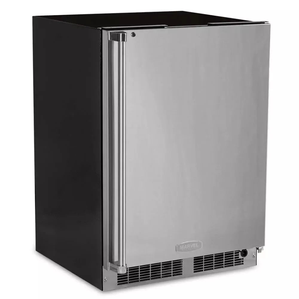 Marvel 24" Built-In All Refrigerator - Black Cabinet and Solid Stainless Steel Door