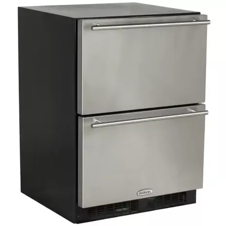 Marvel 24" Digital Refrigerated Drawers - Black Cabinet and Stainless Steel Drawer Fronts