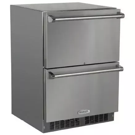 Marvel 24" Outdoor Refrigerated Drawers - Stainless Steel w/Lock