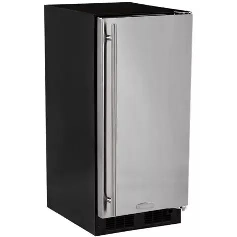 Marvel Built-In All Refrigerator - Black Cabinet and Solid Stainless Steel Reversible Door