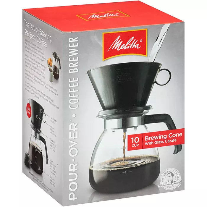 Melitta Pour-Over Coffeemaker & Glass Carafe Set (52oz)