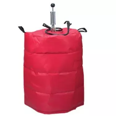 MicroMatic Red Vinyl Keg Jacket