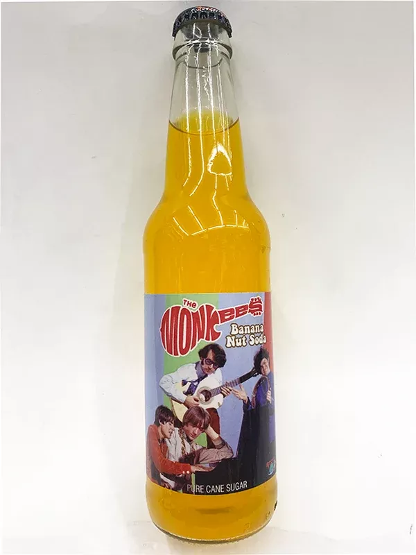 Monkees Banana Nut Soda 6-Pack Glass Bottles