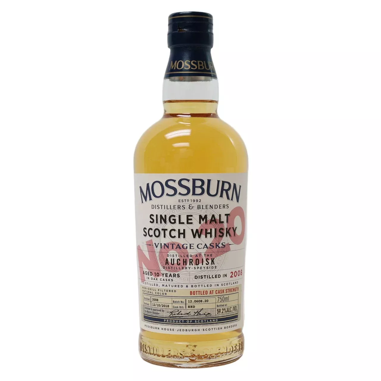 Mossburn Vintage Casks Auchroisk No.20 Cask Strength 10 Year Old Single Malt Scotch Whisky 750ml