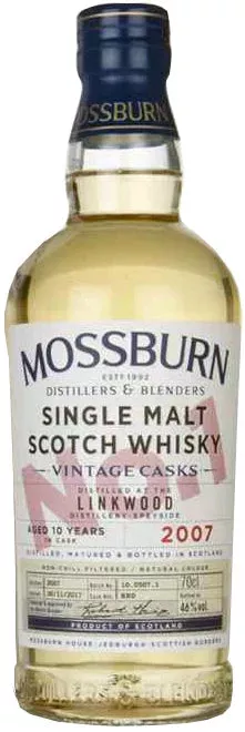 Mossburn Vintage Casks Linkwood No. 1 10 Year Old Single Malt Scotch Whisky 750ml