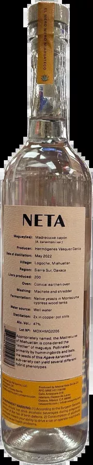 Neta Madrecuixe Capon Hermogenes Vasquez Garcia Agave Spirit 750ml