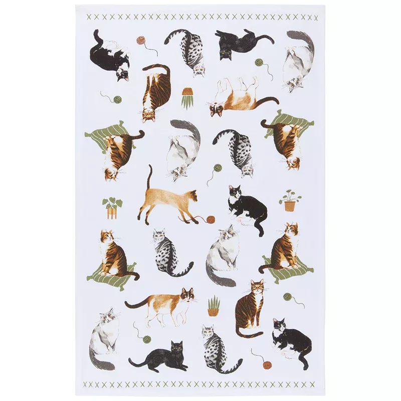 Now Designs Cat Collective Printed Dishtowel