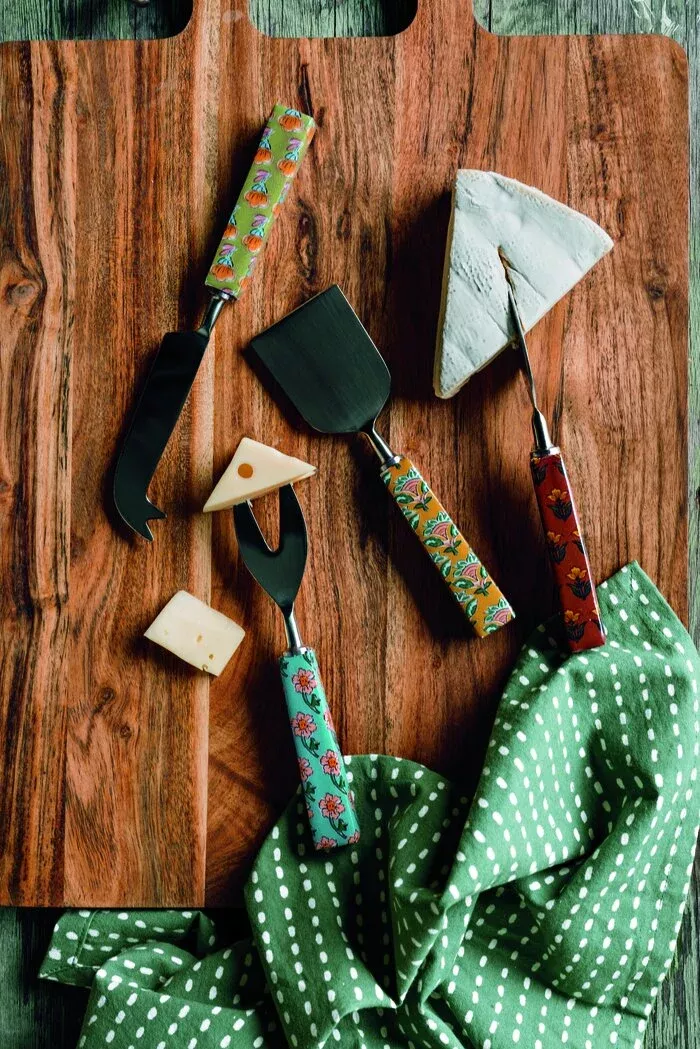 Now Designs Set of 4 Assorted Mosaic Cheese Knives