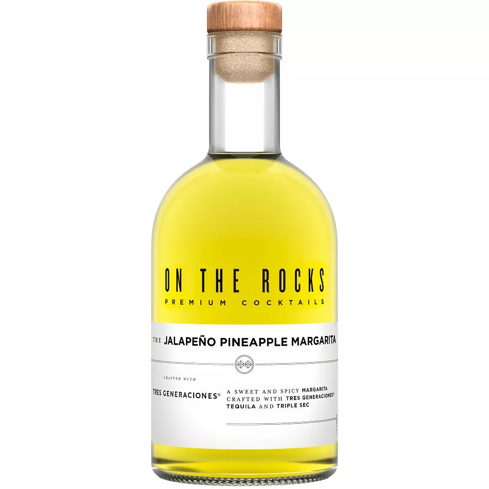 On The Rocks Tres Generaciones Jalapeno Pineapple Margarita Ready to Drink Cocktail 375 ml