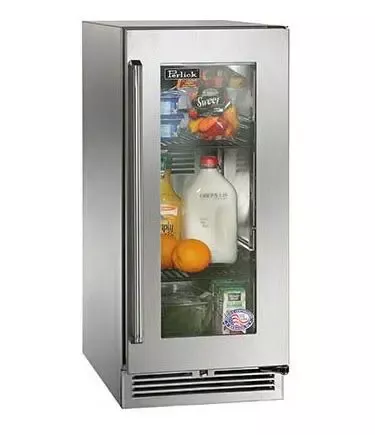 Perlick 15" Signature Series Refrigerator - Stainless Glass Door - Right Hinge