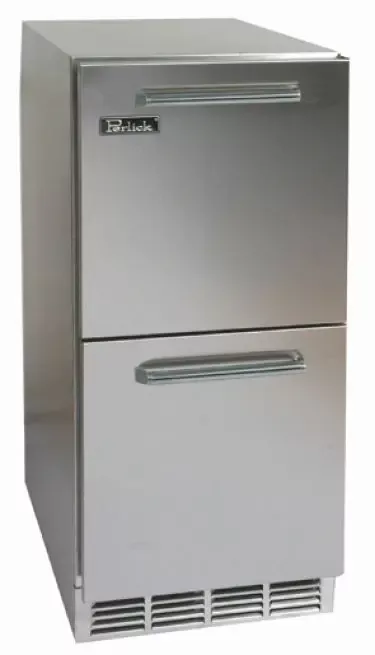 Perlick 15" Signature Series Refrigerator - Stainless Steel Drawers