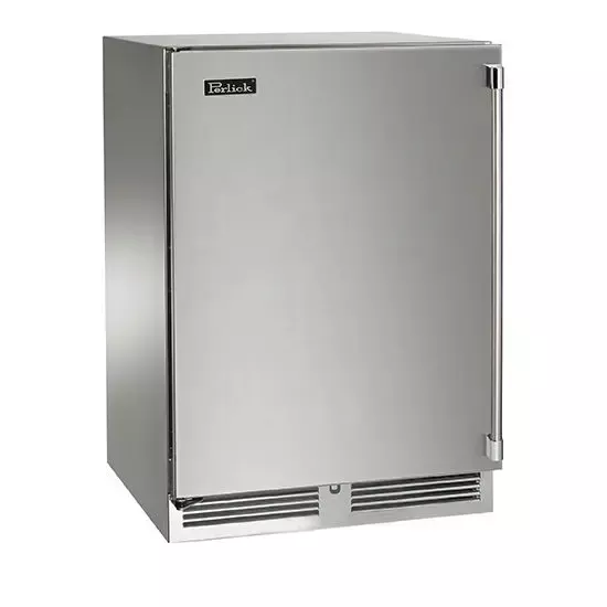 Perlick 18" Depth Signature Series Sottile Refrigerator - Solid Stainless Steel Door - Left Hinge