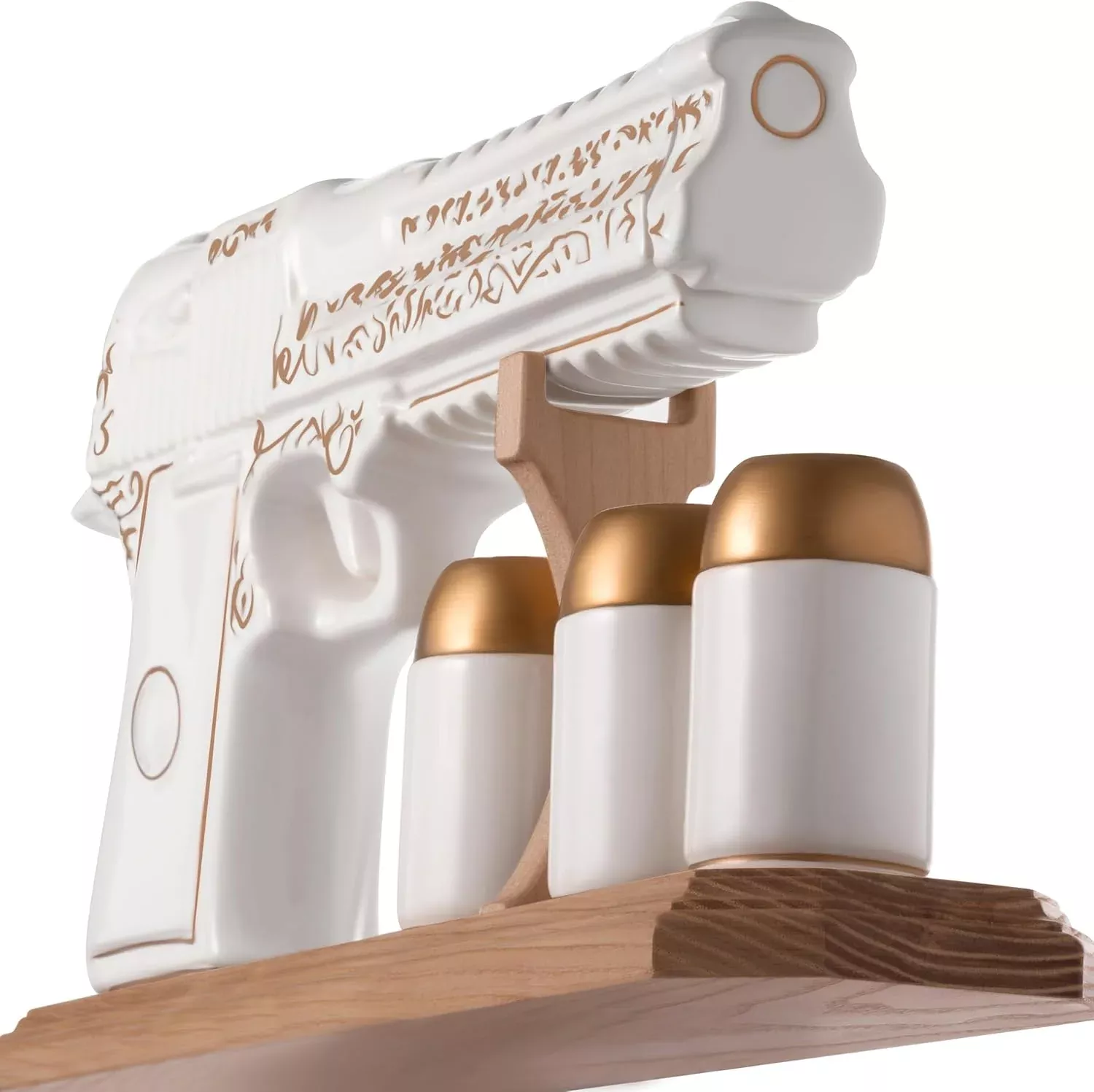 The Pistol Whiskey Decanter & Bullet Shot Glass Set